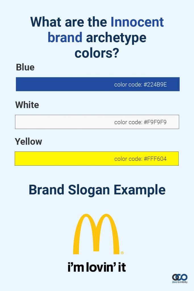 Innocent Brand Archetype colors