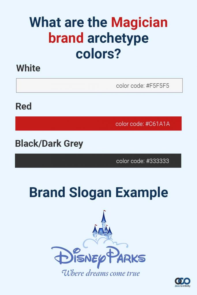 magician brand archetype Colors
