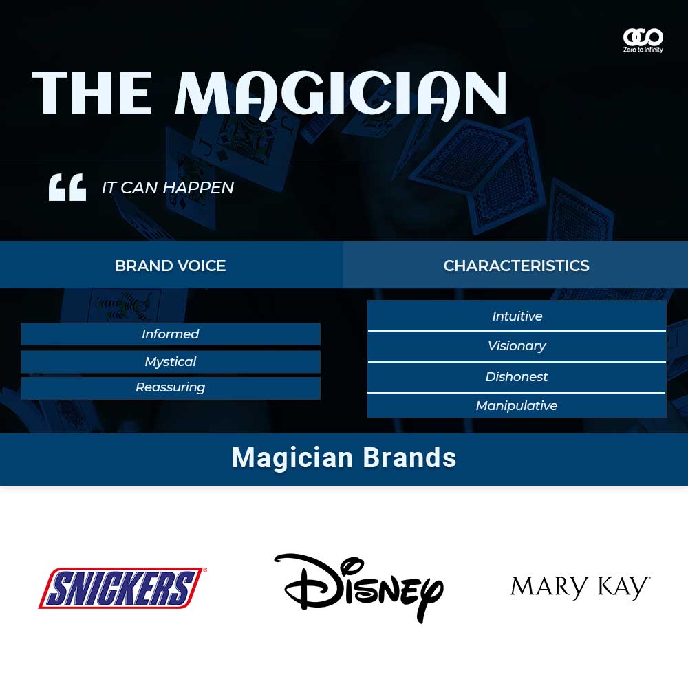 magician brand archetype examples